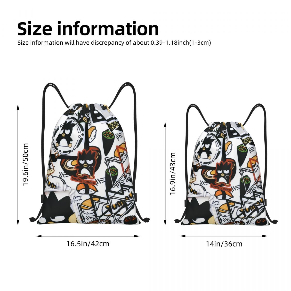 Cute Cartoon Penguin Bad Badtz - Drawstring Gym Bag recension och pris