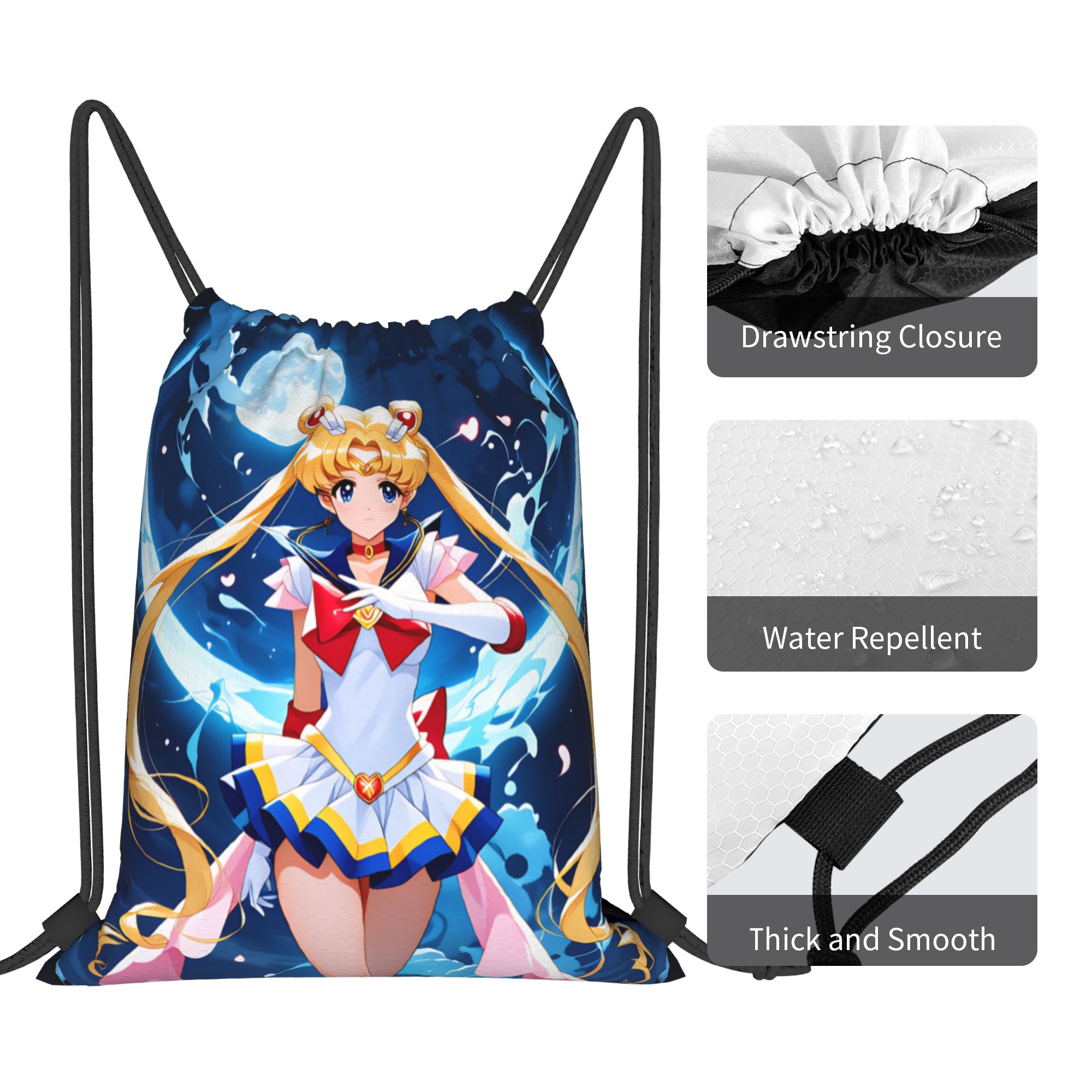 Custom S-Sailors Moons Drawstr - Drawstring Gym Bag recension och pris
