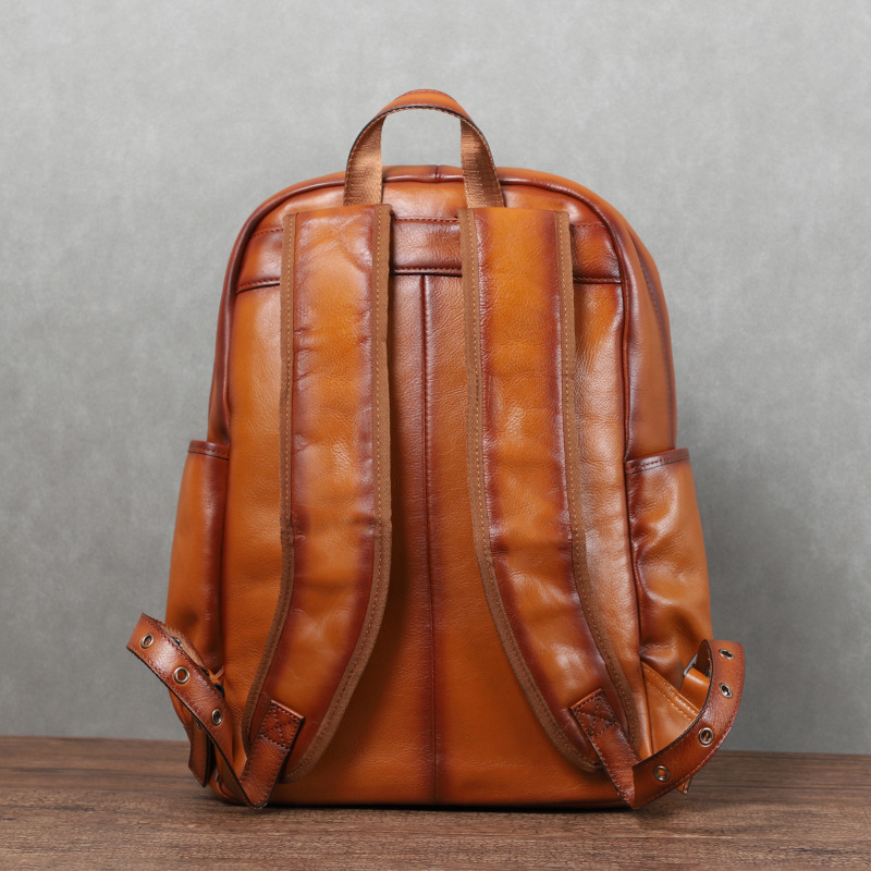 YETTIES Men's Vintage Vegetabl - Leather Backpack Vintage recension och pris