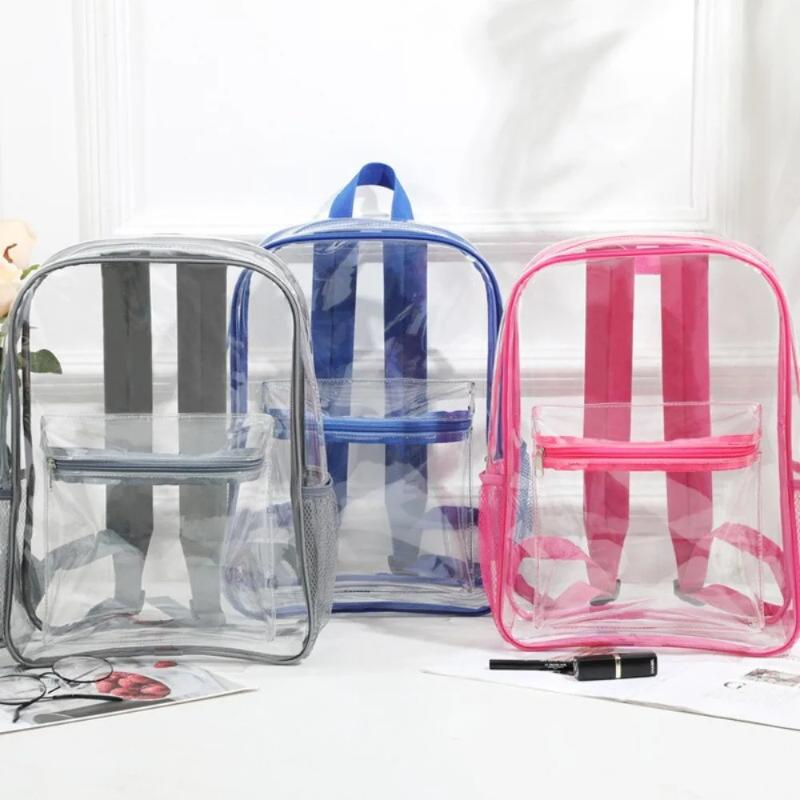 Hot Transparent PVC Outdoor Sp - Canvas Backpack Casual recension och pris