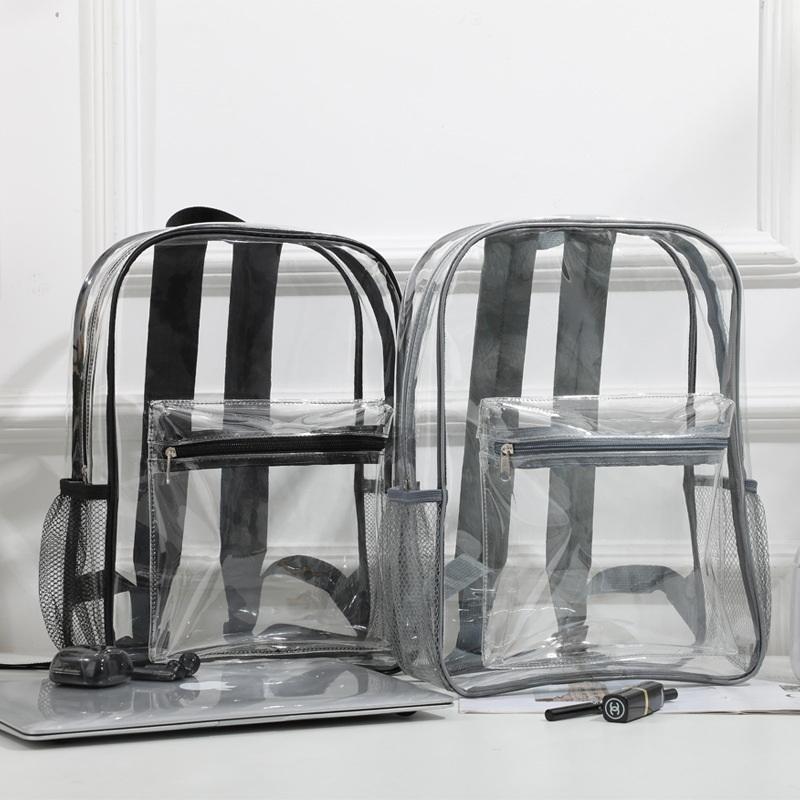 Hot Transparent PVC Outdoor Sp - Canvas Backpack Casual recension och pris