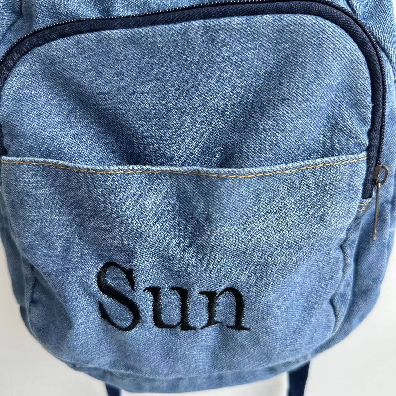 Denim Backpack Girls' New Stud - Canvas Backpack Casual recension och pris