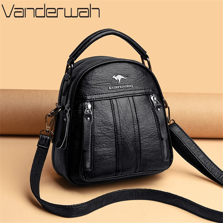 4 In 1 Leather Backpacks Multi - Mini Backpack Purse recension och pris