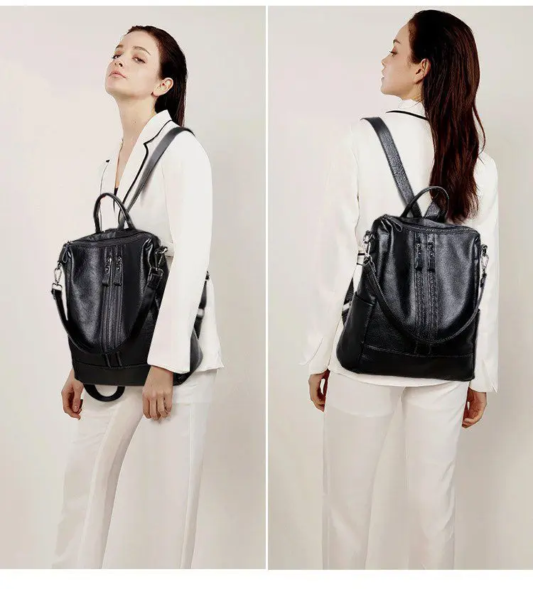 Women Soft Leather Backpack Sc - Mini Backpack Purse recension och pris