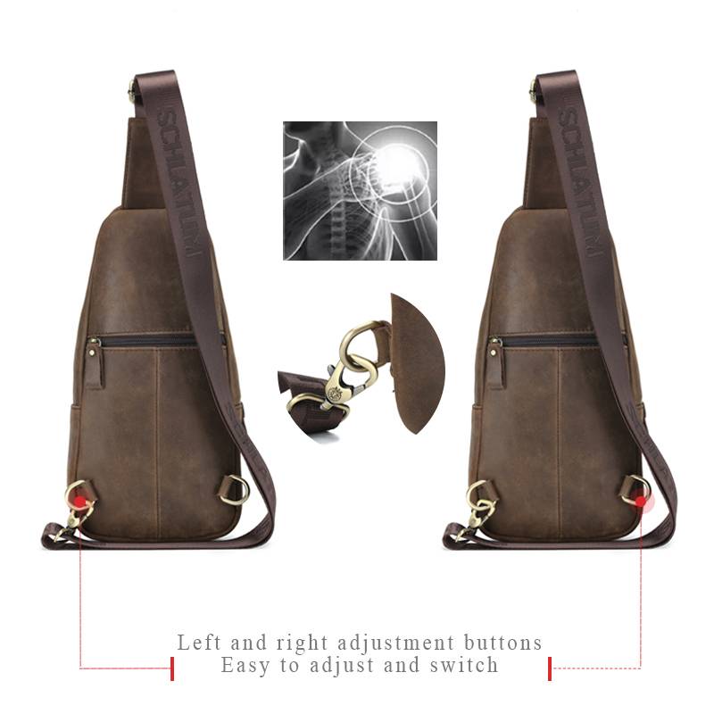 SCHLATUM 100%Genuine Leather C - Leather Backpack Vintage recension och pris