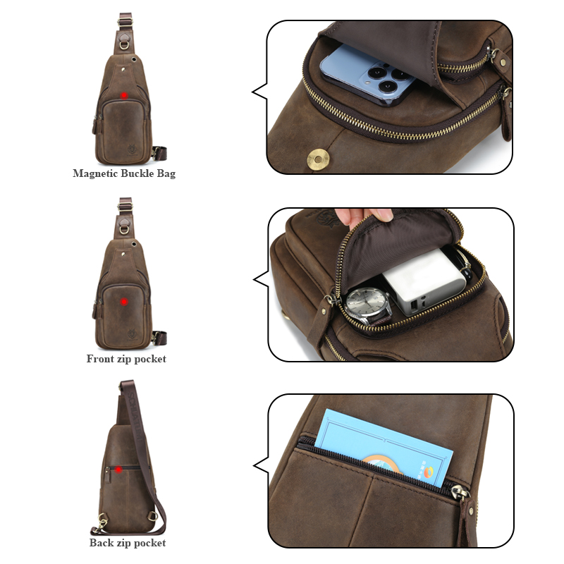 SCHLATUM 100%Genuine Leather C - Leather Backpack Vintage recension och pris