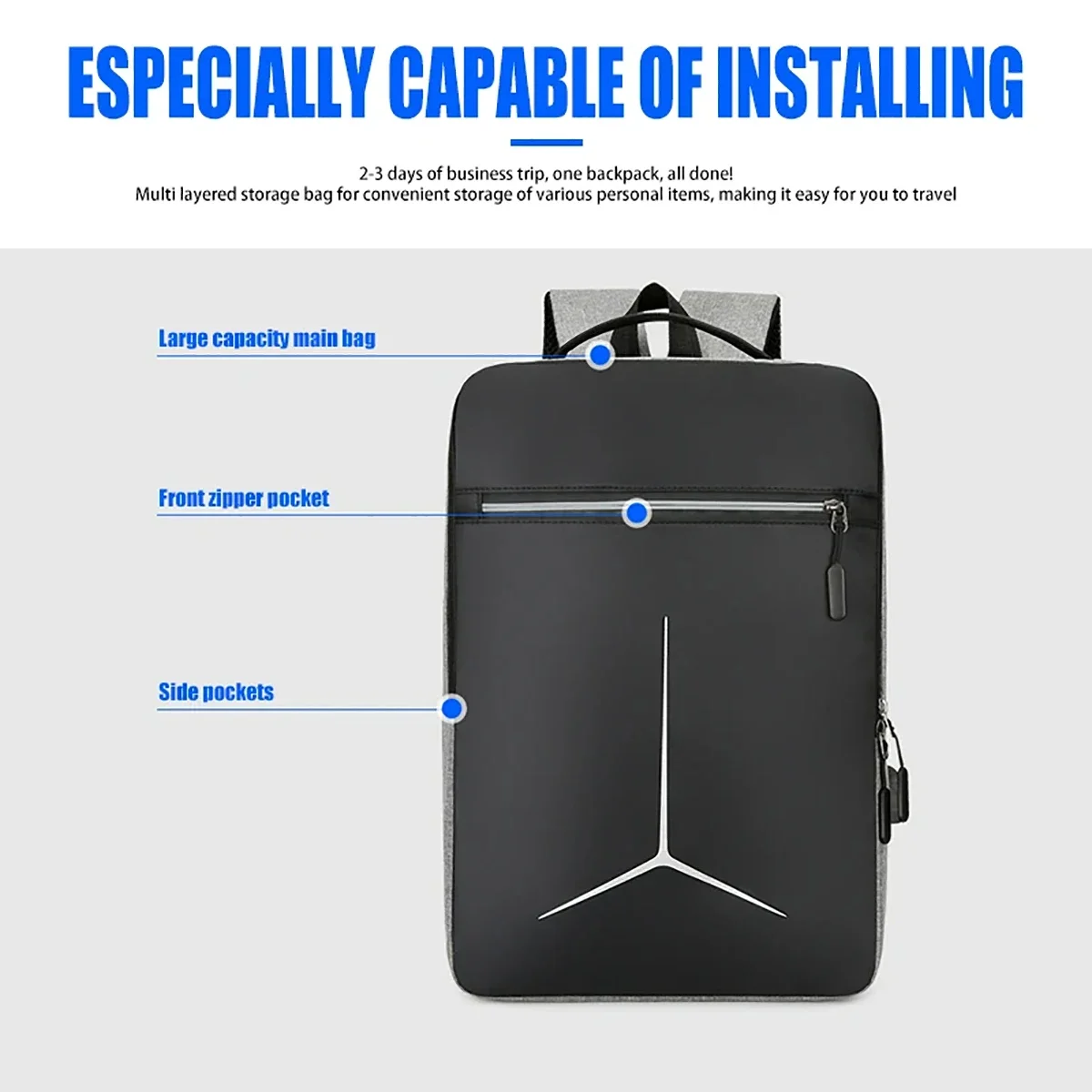 New Anti-theft USB Waterproof  - Travel Backpack Anti Theft recension och pris
