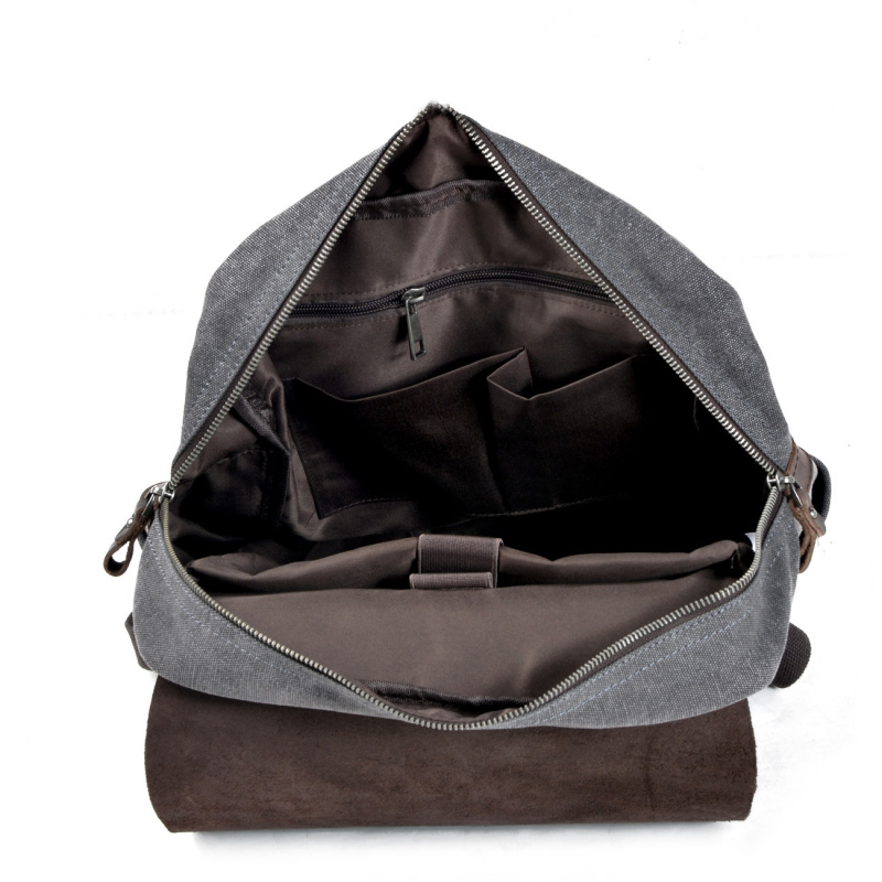 Retro men's backpack, double s - Canvas Backpack Casual recension och pris